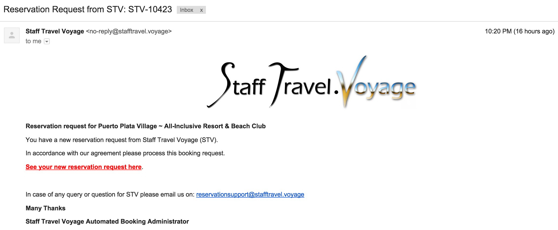 staff travel voyage log in